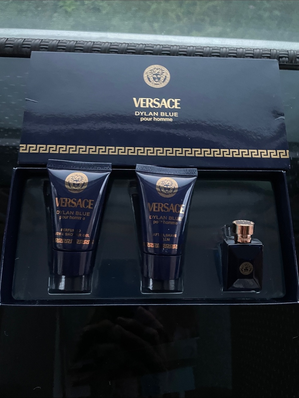 Versace Dylan Blue Gift Set - Blue & Gold Accents